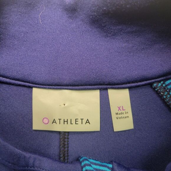 Athleta Spotlight Half Zip Athletic Pullover Sapphire Blue Size XL Workout Wear - Picture 2 of 7
